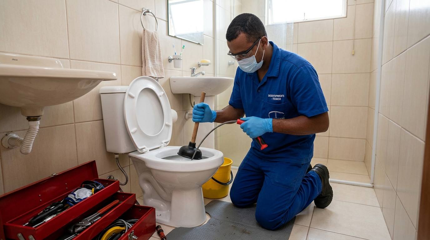 Desentupimento de vaso profissional em Campina Grande-PB